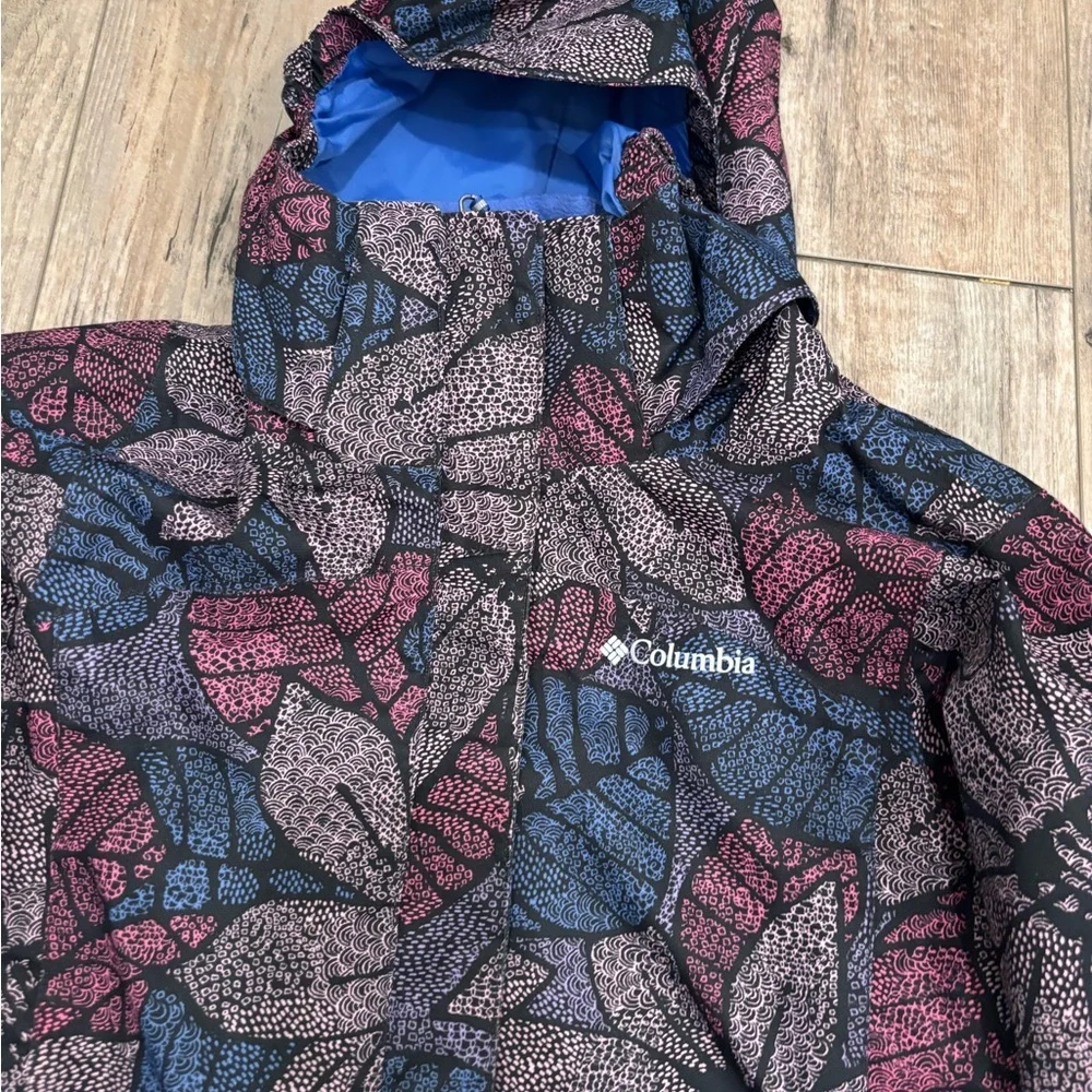 Columbia Print Winter/Waterproof Jacket WITHOUT Fleece Insert Size Large Girls